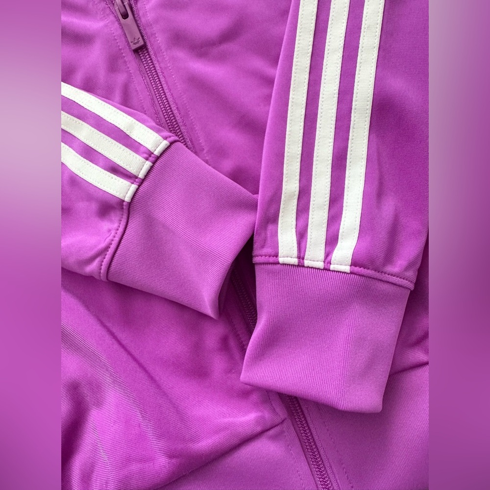 2pcs adidas Firebird Track Jacket and Wide leg Satin Pants Set - Picture 8 of 13